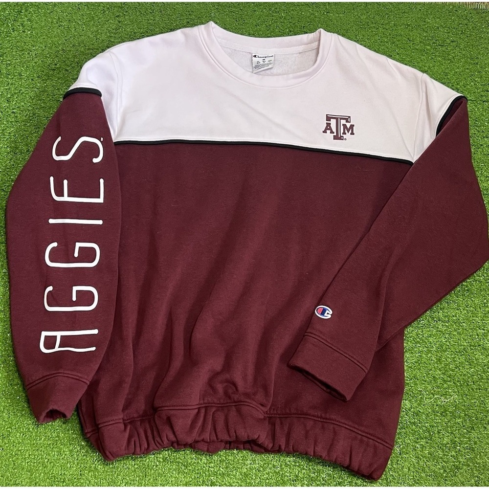 Vintage Texas A&M Sweatshirt Women's Med. Aggies Y2K Baggy Fit Oversize Fleece